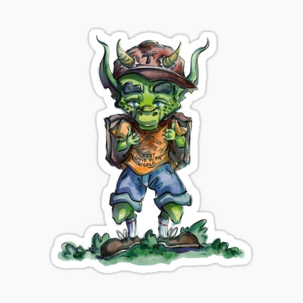 Dragon going to school Sticker