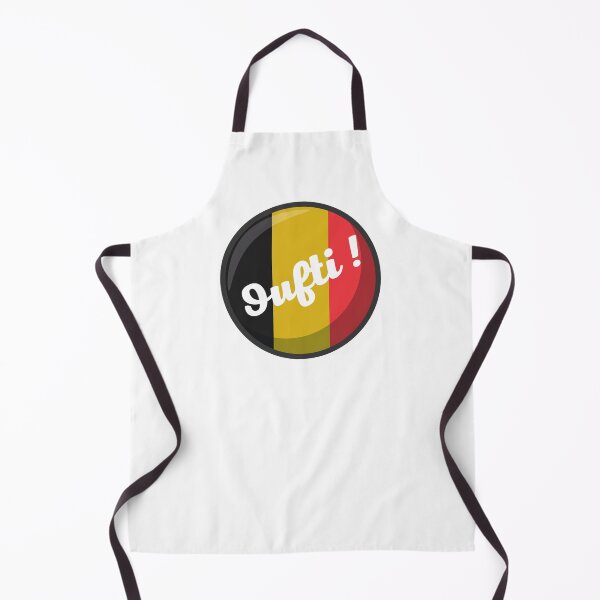 Item preview, Phew! belgian phrase from Liège on a belgian flag in the shape of a round black yellow red designed and sold by PausePapote.
