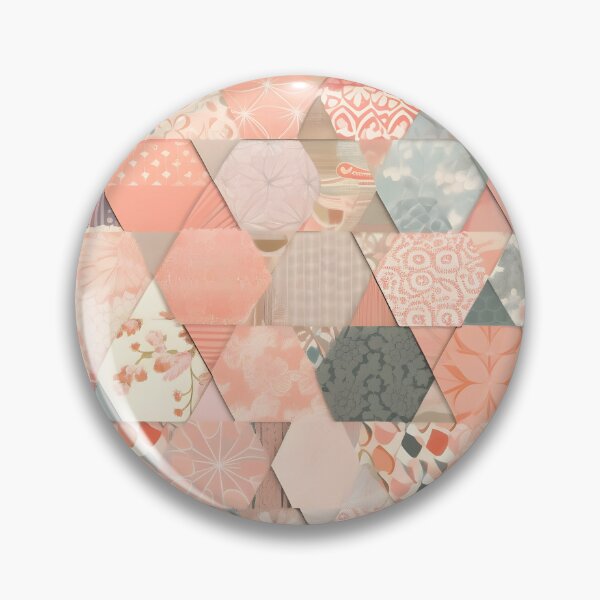 Artikelvorschau, Peach Bliss: Light Blue and Peach Patchwork entworfen und verkauft von Cosmic-Canvases.