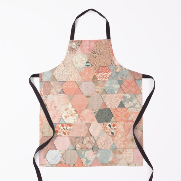 Artikelvorschau, Peach Bliss: Light Blue and Peach Patchwork entworfen und verkauft von Cosmic-Canvases.