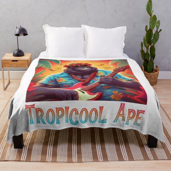 Item preview, Tropicool Ape | Groovy Gorilla with Hawaiian Shirt designed and sold by PopPopGfx.