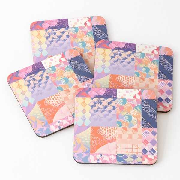 Artikelvorschau, Color Carnival: Funky Patchwork in Purple, Pink, Yellow entworfen und verkauft von Cosmic-Canvases.