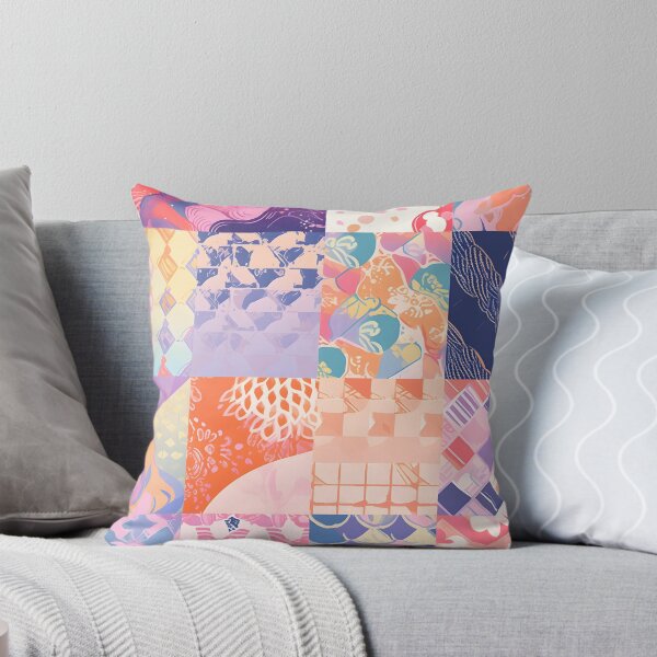 Item preview, Color Carnival: Funky Patchwork in Purple, Pink, Yellow designed and sold by Cosmic-Canvases.