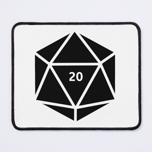 Item preview, D20 Natural 20 - Black designed and sold by WyvernWeaves.