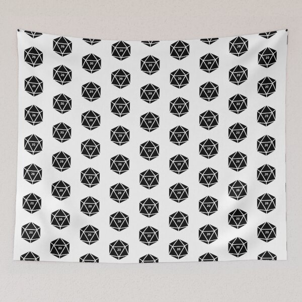 Item preview, D20 Natural 20  - Black designed and sold by WyvernWeaves.