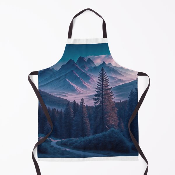 Item preview, Misty mountain landscapes with pine trees, Ai Generated Art designed and sold by AiGens.