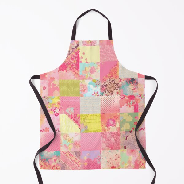 Artikelvorschau, Sunset Quilt: Yellow and Pink Patchwork Design entworfen und verkauft von Cosmic-Canvases.