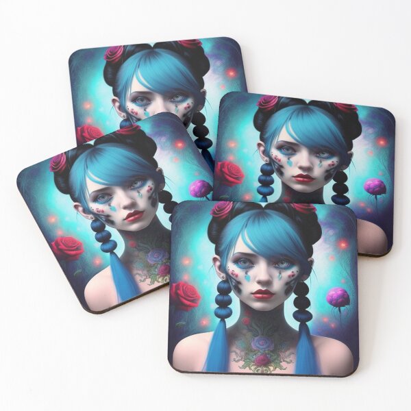 Item preview, Blue hair goth girl  designed and sold by Roxburylane.