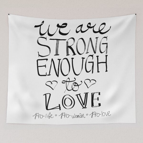 Item preview, Strong Enough to Love (black and white) designed and sold by ChandlerLasch.