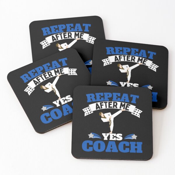 Item preview, Repeat After Me Yes Coach Karate - Blue Black - Funny Sports designed and sold by GymWearDepot.
