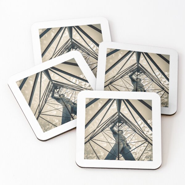 Item preview, In The Oil Derrick Of The Tulsa Golden Driller - Sepia Edition Long designed and sold by EvolTeesstore.