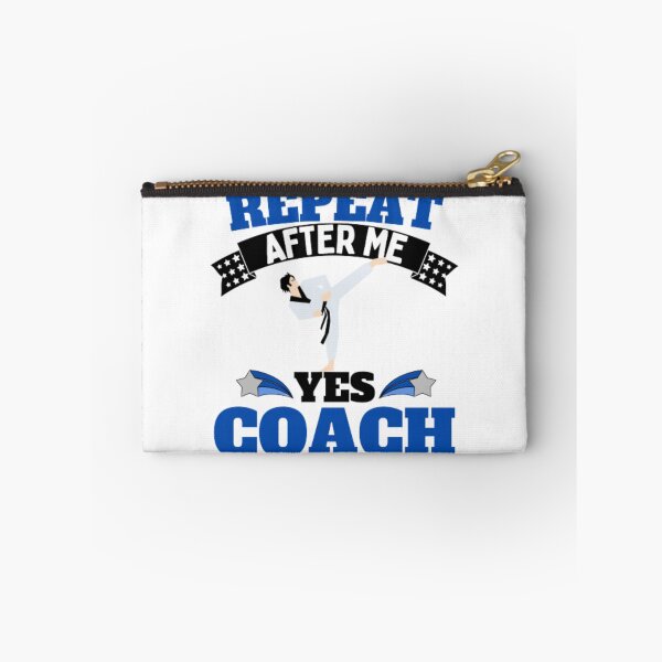 Artikelvorschau, Wiederholen Sie „After Me Yes Coach Karate – Blau Weiß – Lustige Sportarten.“ entworfen und verkauft von GymWearDepot.