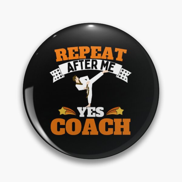 Artikelvorschau, Wiederholen Sie After Me Yes Coach Karate - Orange Black - Lustige Sportarten entworfen und verkauft von GymWearDepot.