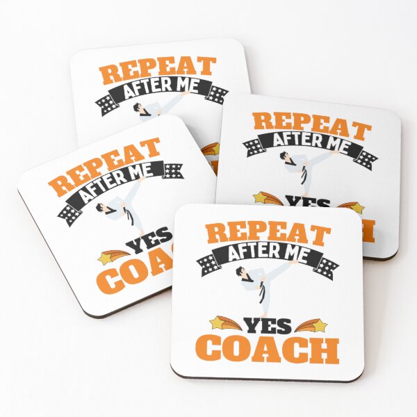 Item preview, Repeat After Me Yes Coach Karate - Orange White - Funny Sports designed and sold by GymWearDepot.
