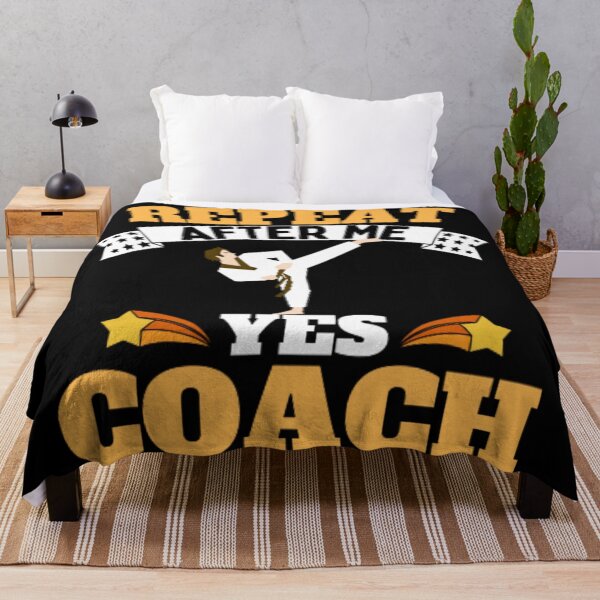 Item preview, Repeat After Me Yes Coach Karate - Yellow Black - Funny Sports designed and sold by GymWearDepot.