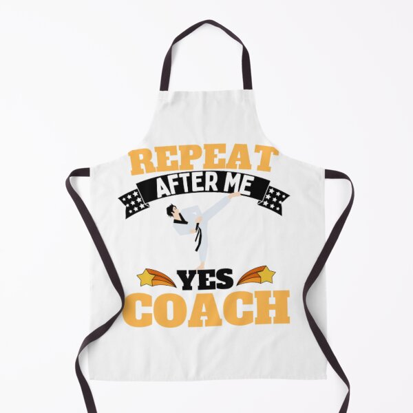 Item preview, Repeat After Me Yes Coach Karate - Yellow White - Funny Sports designed and sold by GymWearDepot.