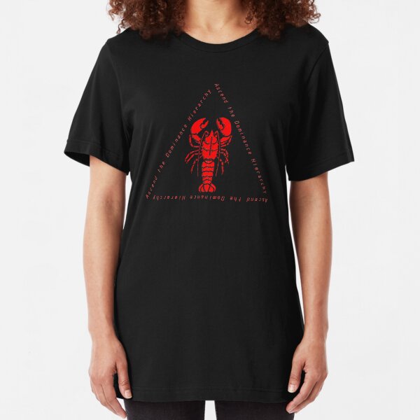 Ascend the Dominance Hierarchy Jordan Peterson Lobster Slim Fit T-Shirt