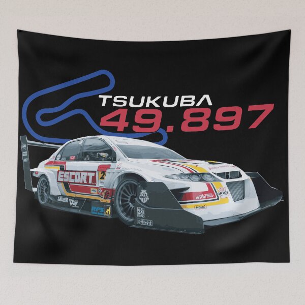 Item preview, ESCORT FIRE ANDO Evo 9 TIME ATTACK Mitsubish Evolution ct9a Tsukuba CIRCUIT  designed and sold by cowtownCOWBOY.