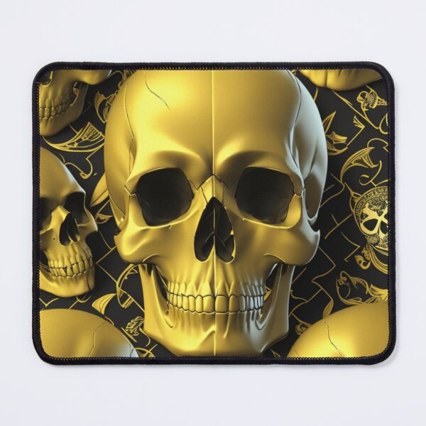Artikelvorschau, Black and gold skulls background entworfen und verkauft von Rothnaric.
