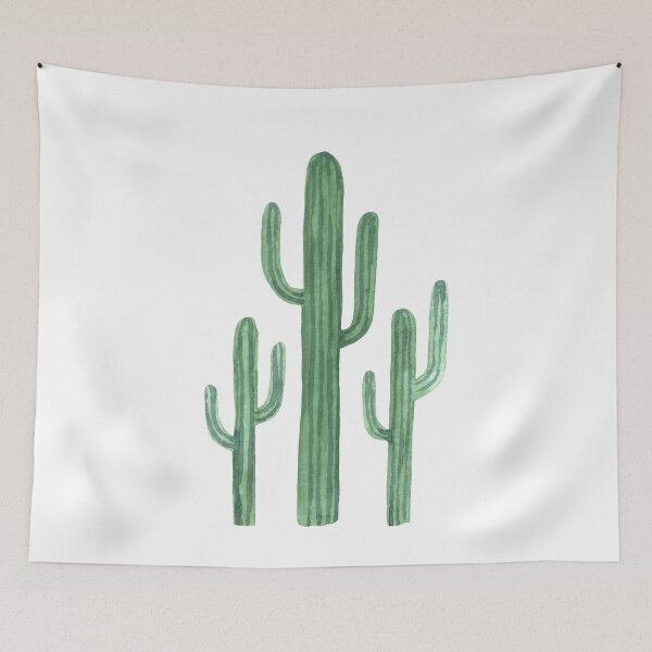 Item preview, Three Beautiful Green Cacti Succulent on White Design II designed and sold by DesertDecor.