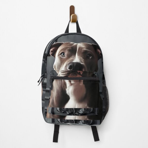 Item preview, Portrait of beautiful pit bull on dark victorian interior background designed and sold by Reinvention.