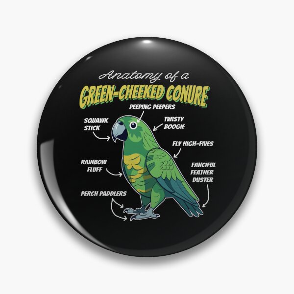Item preview, Funny Anatomy of a Green Cheek Conure Pet Bird Lover designed and sold by NewArtWave.