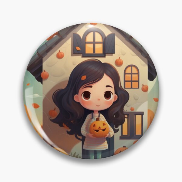 Item preview, The Girl In Front Of The House, Holding A Pumpkin designed and sold by buivangiahuy08.