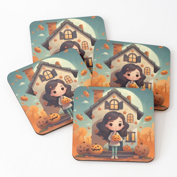 Item preview, The Girl In Front Of The House, Holding A Pumpkin designed and sold by buivangiahuy08.