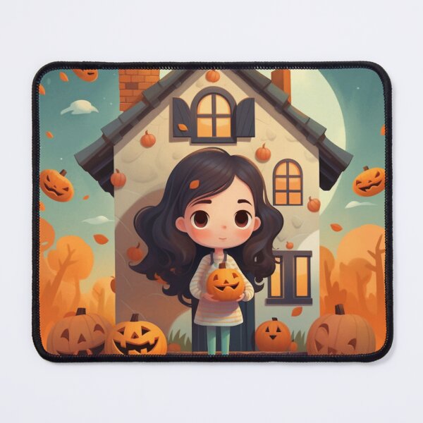 Item preview, The Girl In Front Of The House, Holding A Pumpkin designed and sold by buivangiahuy08.