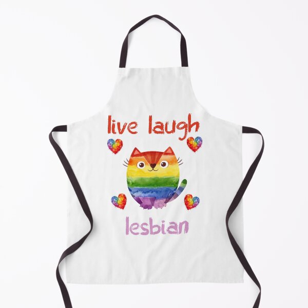 Item preview, Live Laugh Lesbian LGBTQ+ Sweet Cat designed and sold by SunnyFunnyArt.