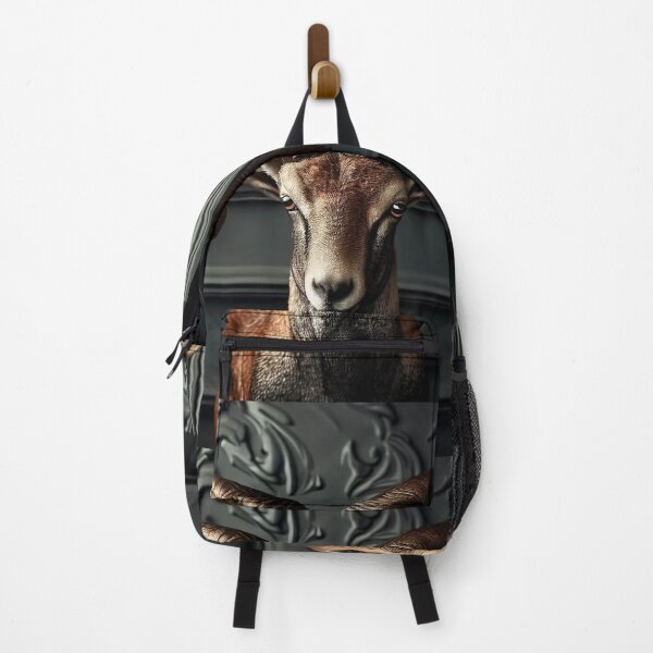Item preview, Portrait of beautiful mouflon on dark victorian interior background designed and sold by Reinvention.