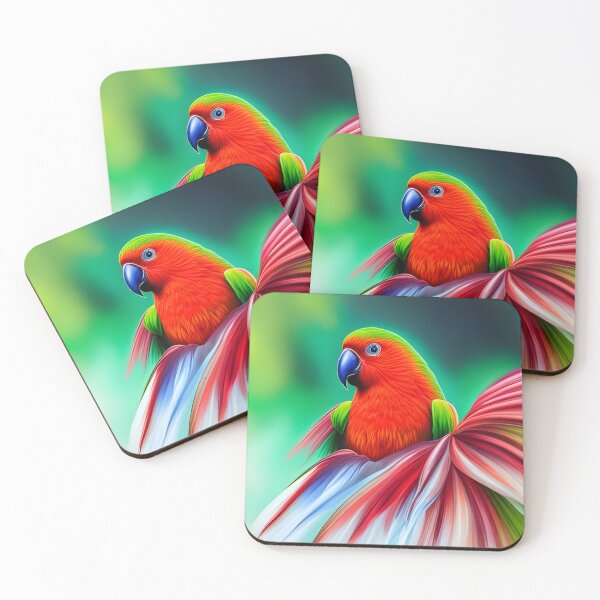 Item preview, Eclectus Parrot Airbrush Portrait designed and sold by Ameiva-Apparel.