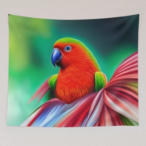 Item preview, Eclectus Parrot Airbrush Portrait designed and sold by Ameiva-Apparel.