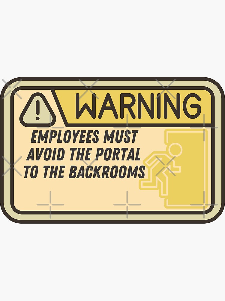 THE BACKROOMS Sticker for Sale by gallerygifts