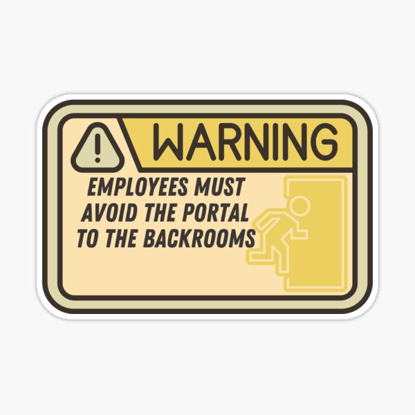 THE BACKROOMS Sticker for Sale by gallerygifts