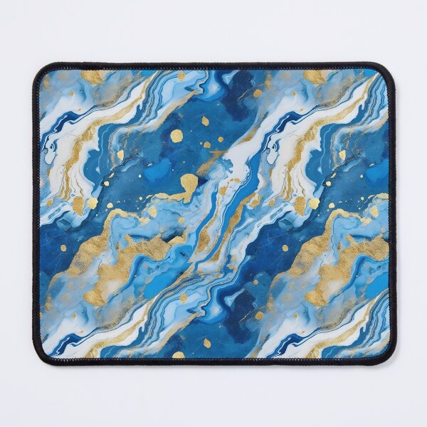 Item preview, Blue and Gold Liquid Marble Texture designed and sold by AestheticsArt81.