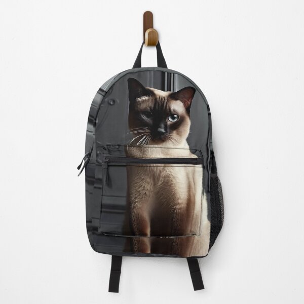 Item preview, Portrait of beautiful siamese cat on dark victorian interior background designed and sold by Reinvention.