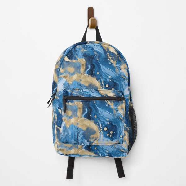 Item preview, Blue and Gold Liquid Marble Texture designed and sold by AestheticsArt81.