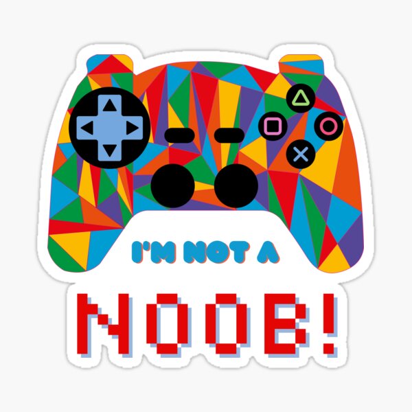 NOOB Newbie Newb Noobs Gamer 80s Retro - Noob - Sticker