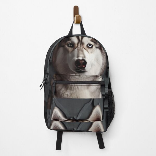 Item preview, Portrait of beautiful siberian husky dog on dark victorian interior background designed and sold by Reinvention.