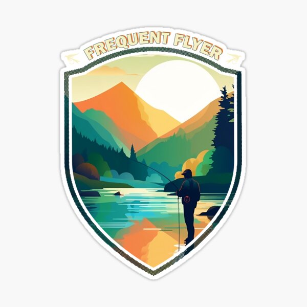 Fly Fishing Mountain Lake Perfect Cast Perfect Tranquility | Sticker