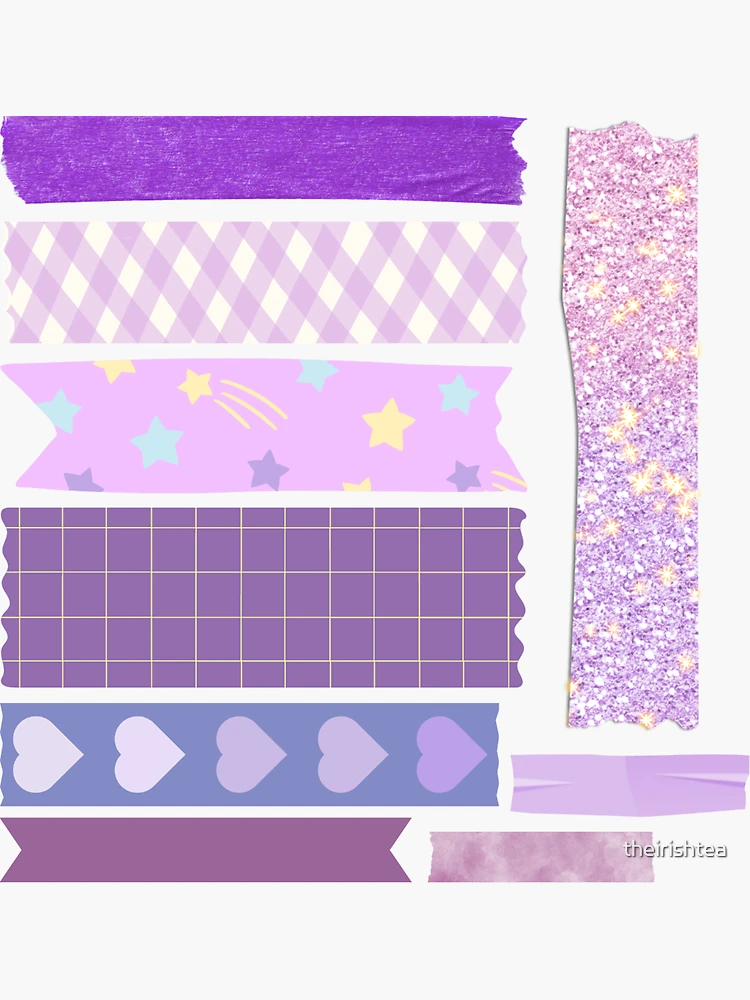 Purple washi tape Sticker for Sale by theirishtea