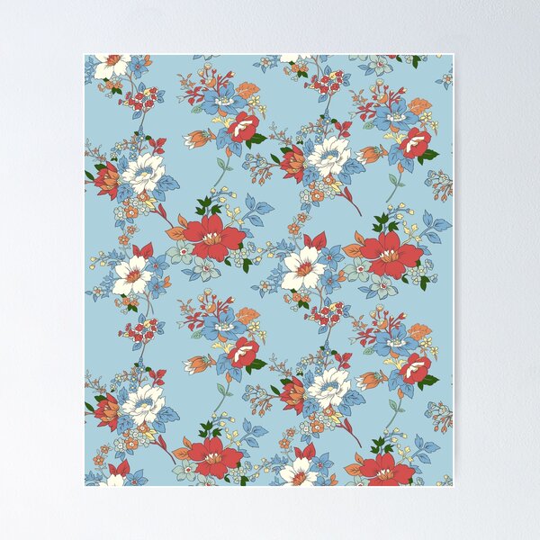 Item preview, Vintage style Bohemian Optical flowers blossom. designed and sold by Muguet-Studio.