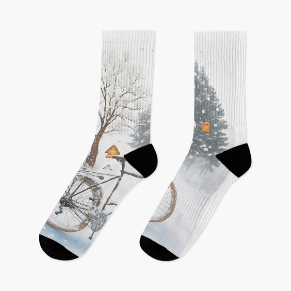 Item preview, Bicycle undter trees outside with snowy in winter. designed and sold by Jayjaynaenae.