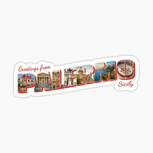 Item preview, Greetings from Palermo in Sicily Italy Vintage style retro souvenir designed and sold by DeveloperProp0.