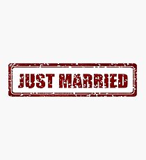 Just Married Photographic Print