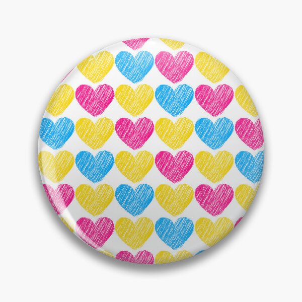 Item preview, Subtle Pansexual Flag Hearts Pattern - white designed and sold by ontrendshirts.