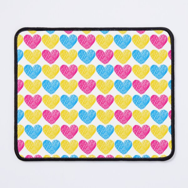 Item preview, Subtle Pansexual Flag Hearts Pattern - white designed and sold by ontrendshirts.