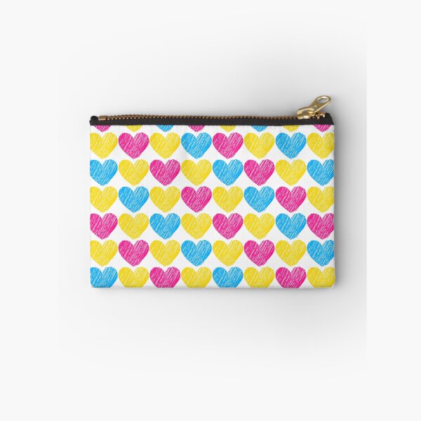 Item preview, Subtle Pansexual Flag Hearts Pattern - white designed and sold by ontrendshirts.