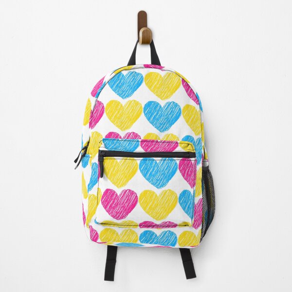 Item preview, Subtle Pansexual Flag Hearts Pattern - white designed and sold by ontrendshirts.